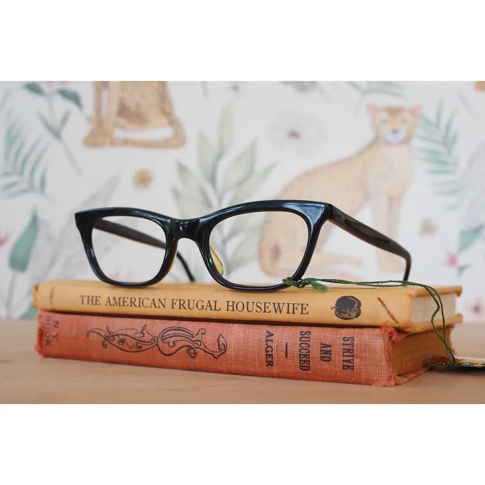 Vintage 1960s De Lotto Cat Eye Eyeglasses Italy Rockabilly Pin Up Retro MCM